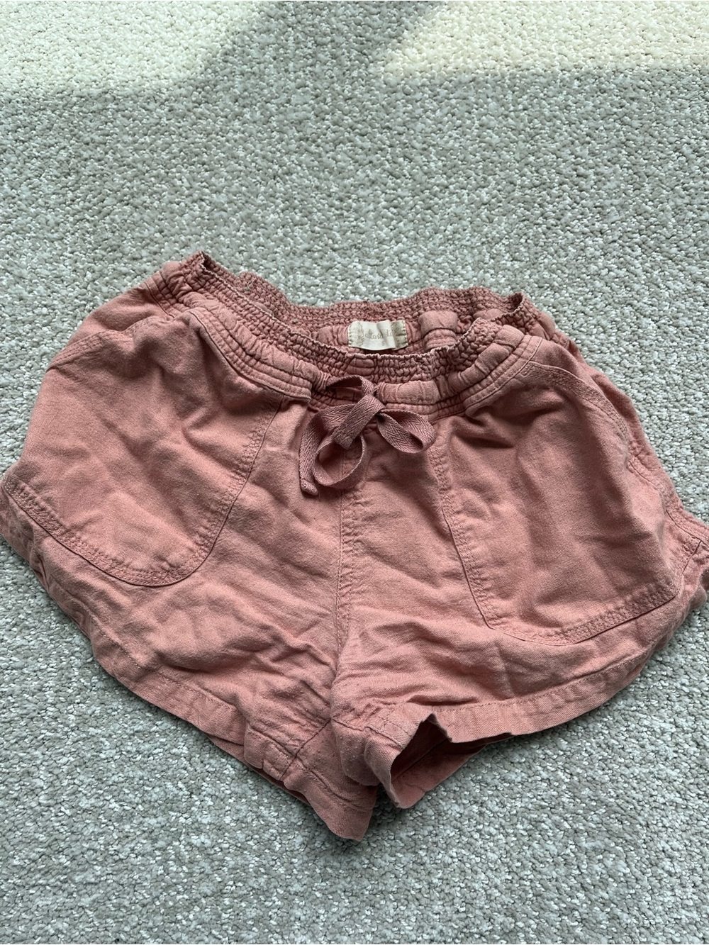 Altar’d State Women’s Drawstring Linen-Blend Shorts - Dusty Rose